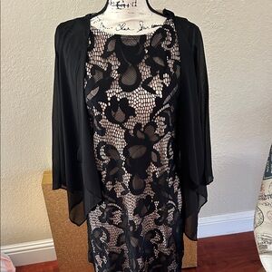 Tiana B. Black Floral Lace Dress